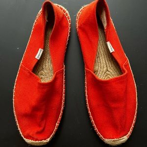 Soludos Orange Red Espadrilles Flats Women’s Size 9